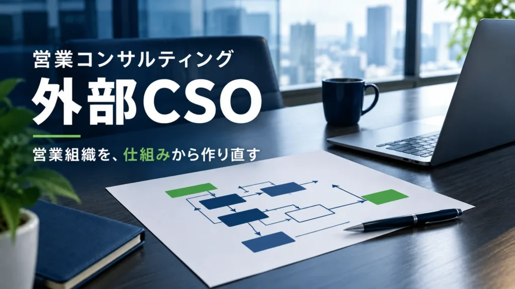 営業コンサルティング 外部CSO 営業組織を、仕組みから作り直す