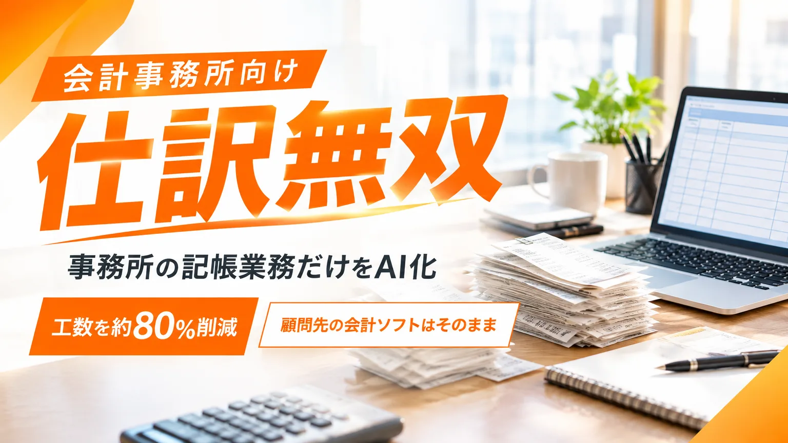 会計事務所の記帳代行で効率化！仕訳無双のご紹介