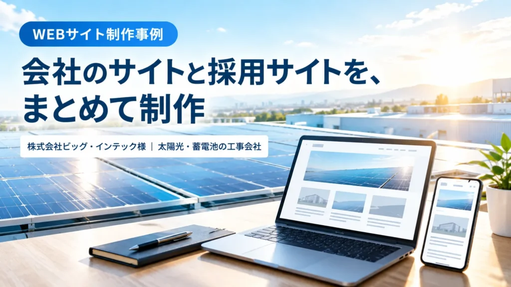 株式会社ビッグ・インテック様｜会社のサイトと採用サイトを作り、コラムも毎月書いています